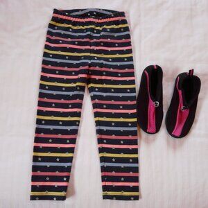 Gap Kids Size 4 stretch pants/ Water Shoes size 1